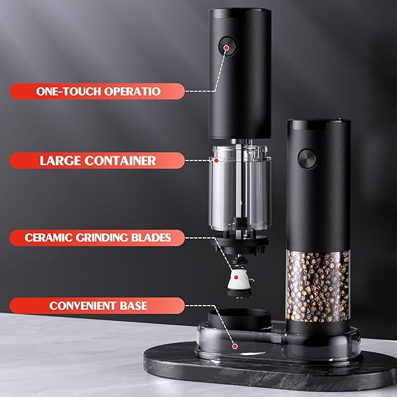 Electric Salt and Pepper Grinder Set – Modern Convenience for Every Kitchen